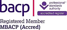 Contact. BACP accredited logo